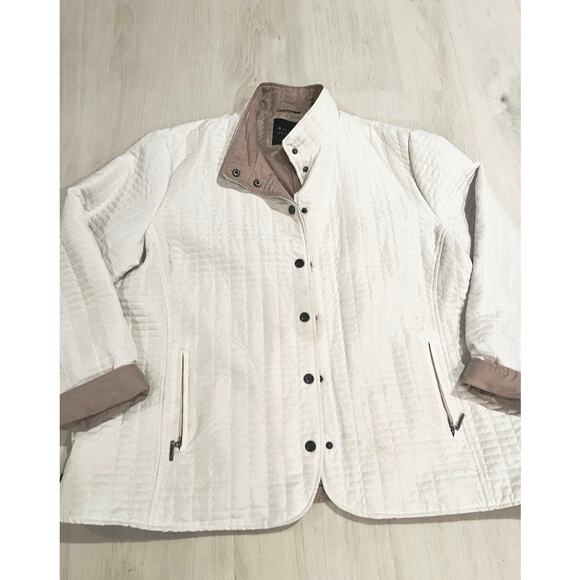 Tally Ho 3X Plus Quilted Barn Jacket Cream Tan Coat Equestrian Horse Girl Preppy - Picture 3 of 11